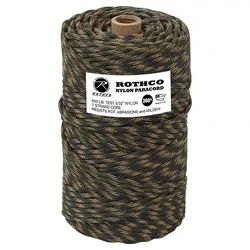 ROTHCO šňůra PARA 550' na cívce nylon ø 4 mm / 90 m MASKOVANÁ WOODLAND