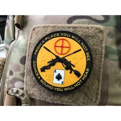 JACKETS TO GO nášivka SNIPER DEATH SPADE plast velcro BAREVNÁ