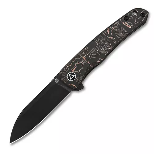 QSP nůž zavírací OTTER hladké ostří Copper Foil/CF ČERNÝ