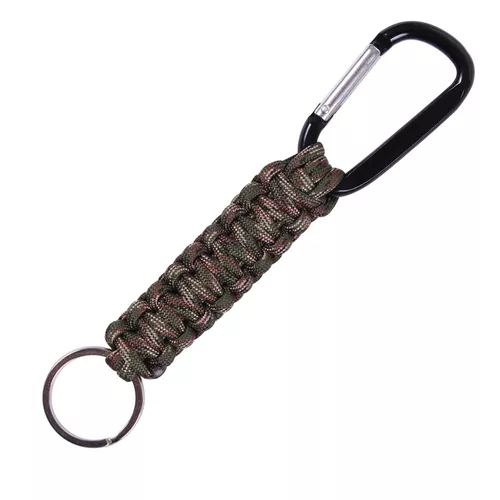 ROTHCO klíčenka PARACORD s karabinou WOODLAND