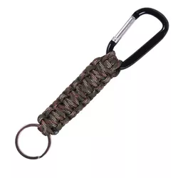 ROTHCO klíčenka PARACORD s karabinou WOODLAND