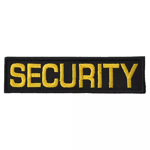 NAVYS nášivka SECURITY - ČERNÁ se žlutou nití VELCRO