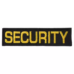 NAVYS nášivka SECURITY - ČERNÁ se žlutou nití VELCRO