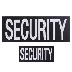 ROTHCO nášivka SECURITY 2 ks ČERNÁ s bílým potiskem VELCRO