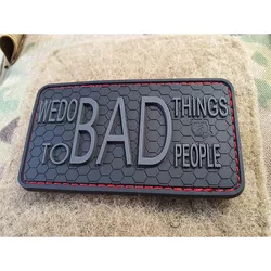 JACKETS TO GO nášivka WE DO BAD THINGS plast BLACK OPS ČERNÁ