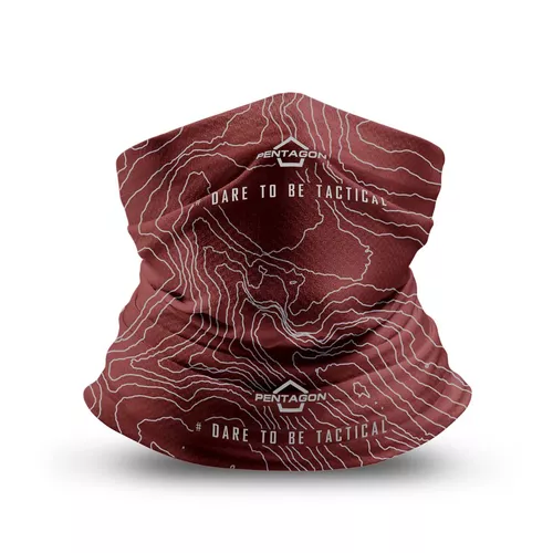 PENTAGON nákrčník SKIRON TOPOGRAPHIC anatomicky tvarovaný MAROON RED