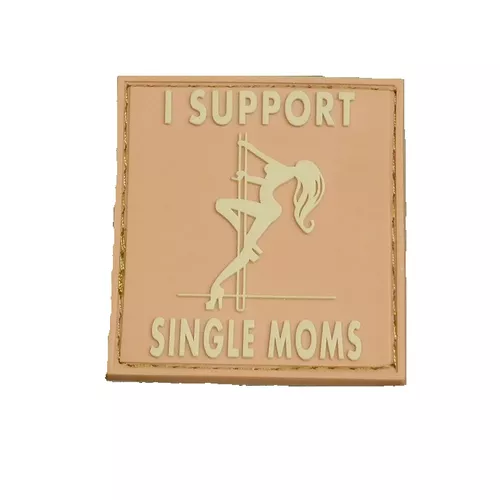 JACKETS TO GO nášivka I SUPPORT SINGLE MOMS plast velcro DESERT