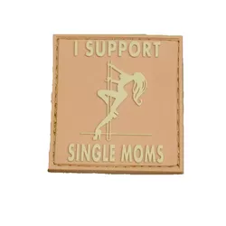 JACKETS TO GO nášivka I SUPPORT SINGLE MOMS plast velcro DESERT