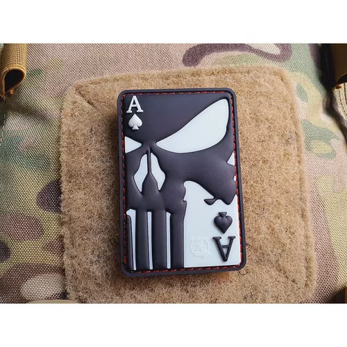 JACKETS TO GO nášivka PUNISHER ACE OF SPADES velcro GLOW IN THE DARK