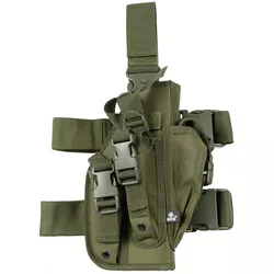 MFH pouzdro na pistol a zásobníky stehenní pravé ZELENÉ