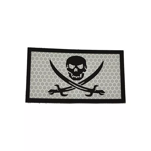 MILITARY RANGE nášivka IFF IR CALICO JACK STŘÍBRNOČERNÁ