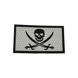 MILITARY RANGE nášivka IFF IR CALICO JACK STŘÍBRNOČERNÁ