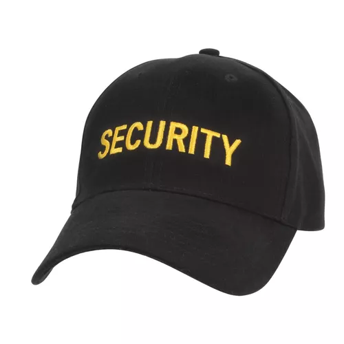 ROTHCO čepice baseball žlutý nápis "SECURITY" ČERNÁ