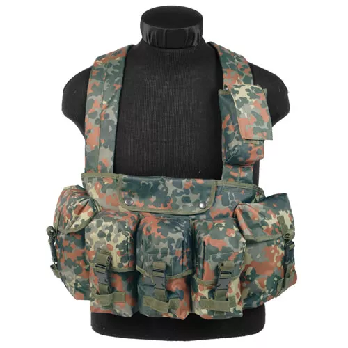 MIL-TEC vesta taktická CHEST RIG 6 kapes FLECKTARN