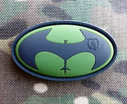 JACKETS TO GO nášivka BUTTMAN plast velcro ZELENÁ/ČERNÁ