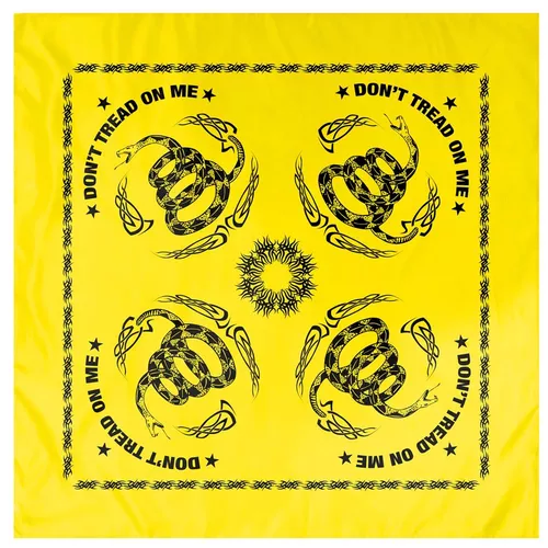 ROTHCO šátek DON´T TREAD ON ME 55 x 55 cm ŽLUTÝ