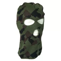 MIL-TEC kukla BALACLAVA pletená se 3 otvory WOODLAND