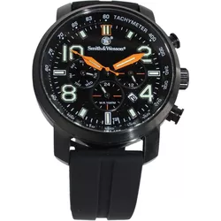 Smith & Wesson hodinky CHRONOGRAPH gumový řemínek ČERNÉ