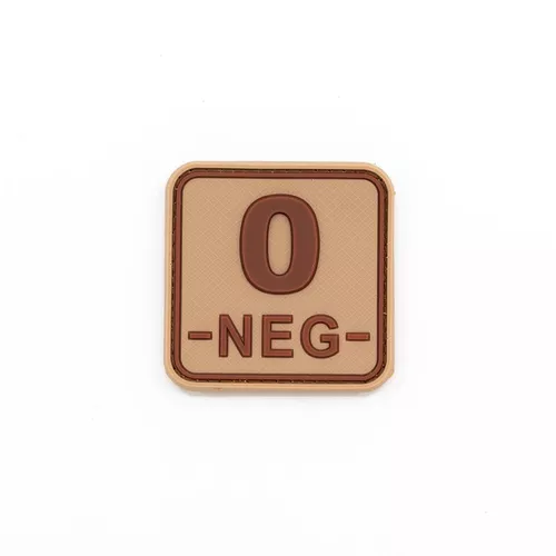 JACKETS TO GO nášivka krevní skupina 0- NEG plast velcro DESERT