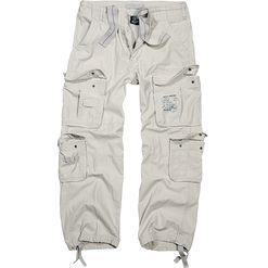 Brandit Kalhoty Pure Vintage Trouser bílé oprané XL