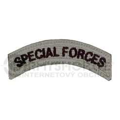 Nášivka: SPECIAL FORCES - oblouček šedá | černá