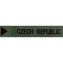 Nášivka: CZECH REPUBLIC - s vlajkou olivová | černá
