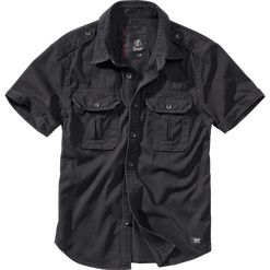 Brandit Košile Vintage Shirt Shortsleeve 1/2 černá S