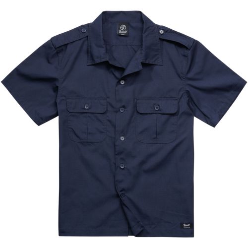 Brandit Košile US Shirt Ripstop 1/2 Arm modrá tmavě (navy) XXL