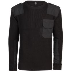Brandit Pulovr BW Pullover černý 5XL [64]