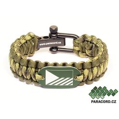 Náramek Paracord AČR - vlajka zelený L/XL