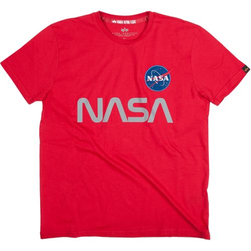 Alpha Industries Tričko  NASA Reflective T speed red XL