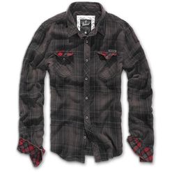 Brandit Košile Check Shirt Duncan 1/1 hnědá | černá L