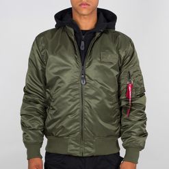 Alpha Industries Bunda  MA-1 D-Tec zelená tmavě | černá S