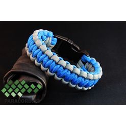 Náramek Paracord NEON modrá L