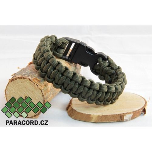 Náramek Paracord KOBRA olivová XL