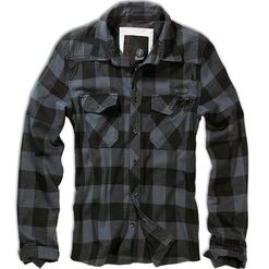 Brandit Košile Check Shirt šedá | černá 4XL