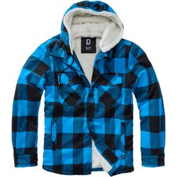 Brandit Bunda Lumberjacket Hooded černá | modrá 4XL