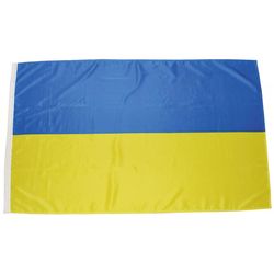 Vlajka: Ukrajina [150x100, s průvlekem]