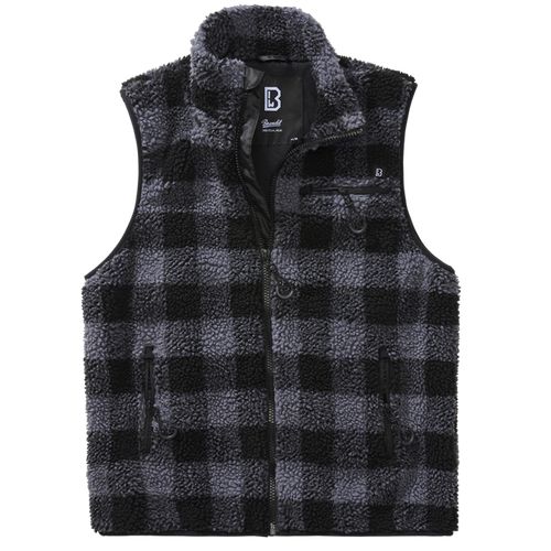 Brandit Vesta Teddyfleece Vest Men černá | šedá L