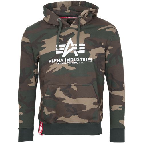 Alpha Industries Mikina  Basic Hoody woodland camo 65 L