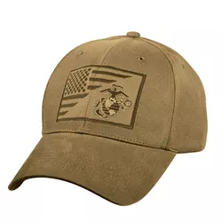 ROTHCO čepice s vyšitým znakem USMC a US vlajky COYOTE