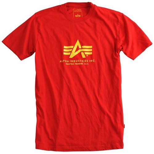 Alpha Industries Tričko  Basic T-Shirt speed red 3XL