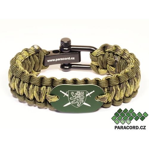 Náramek Paracord AČR - znak zelený S/M