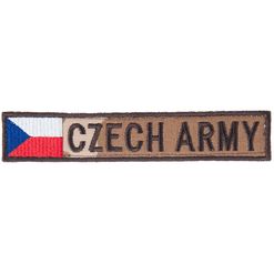 Nášivka:CZECH ARMY - jmenovka s vlajkou vz. 95 béžový | barevná