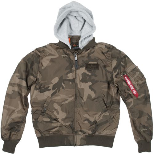 Alpha Industries Bunda  MA-1 TT Hood olive camo S