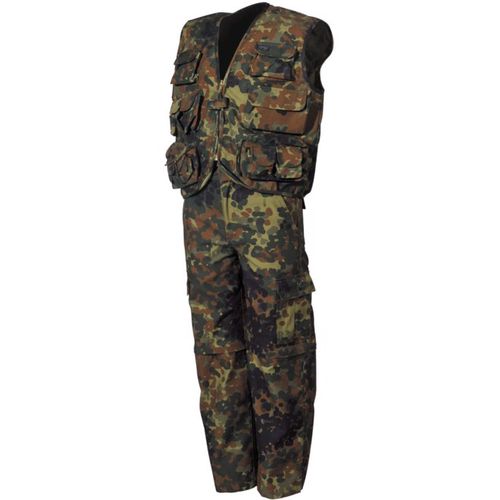 Kalhoty a vesta dětská flecktarn L