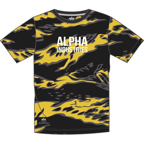 Alpha Industries Tričko  AI Tiger Camo T tiger yellow camo L