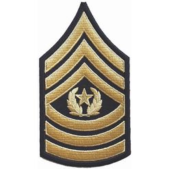 Nášivka: Hodnost US ARMY rukávová Command Sergeant Major černá | žlutá