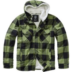 Brandit Bunda Lumberjacket Hooded černá | olivová XL