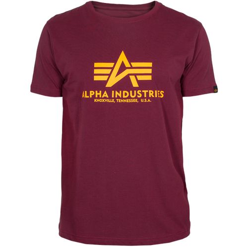 Alpha Industries Tričko  Basic T-Shirt bordové L